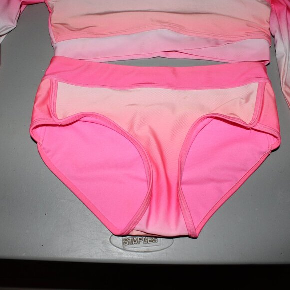Pink & Orange 2 Pcs Rash Guard Set Size 14 - Picture 5 of 12